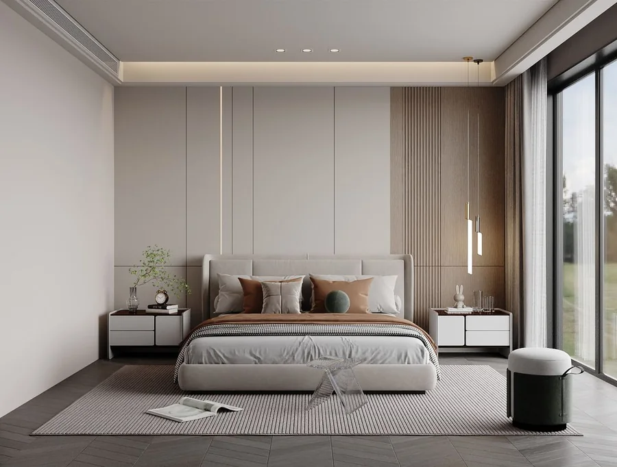 Tấm ốp Nano ứng dụng cho phòng ngủ ấm cúng